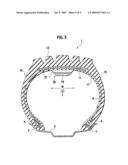 MOUNTING STRUCTURE OF ELECTRONIC DEVICE AND PNEUMATIC TIRE diagram and image