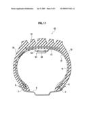 MOUNTING STRUCTURE OF ELECTRONIC DEVICE AND PNEUMATIC TIRE diagram and image