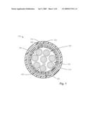 Communication cable comprising electrically isolated patches of shielding material diagram and image