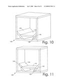 Folded triangular sidewall ducted ports for loudspeaker enclosure diagram and image