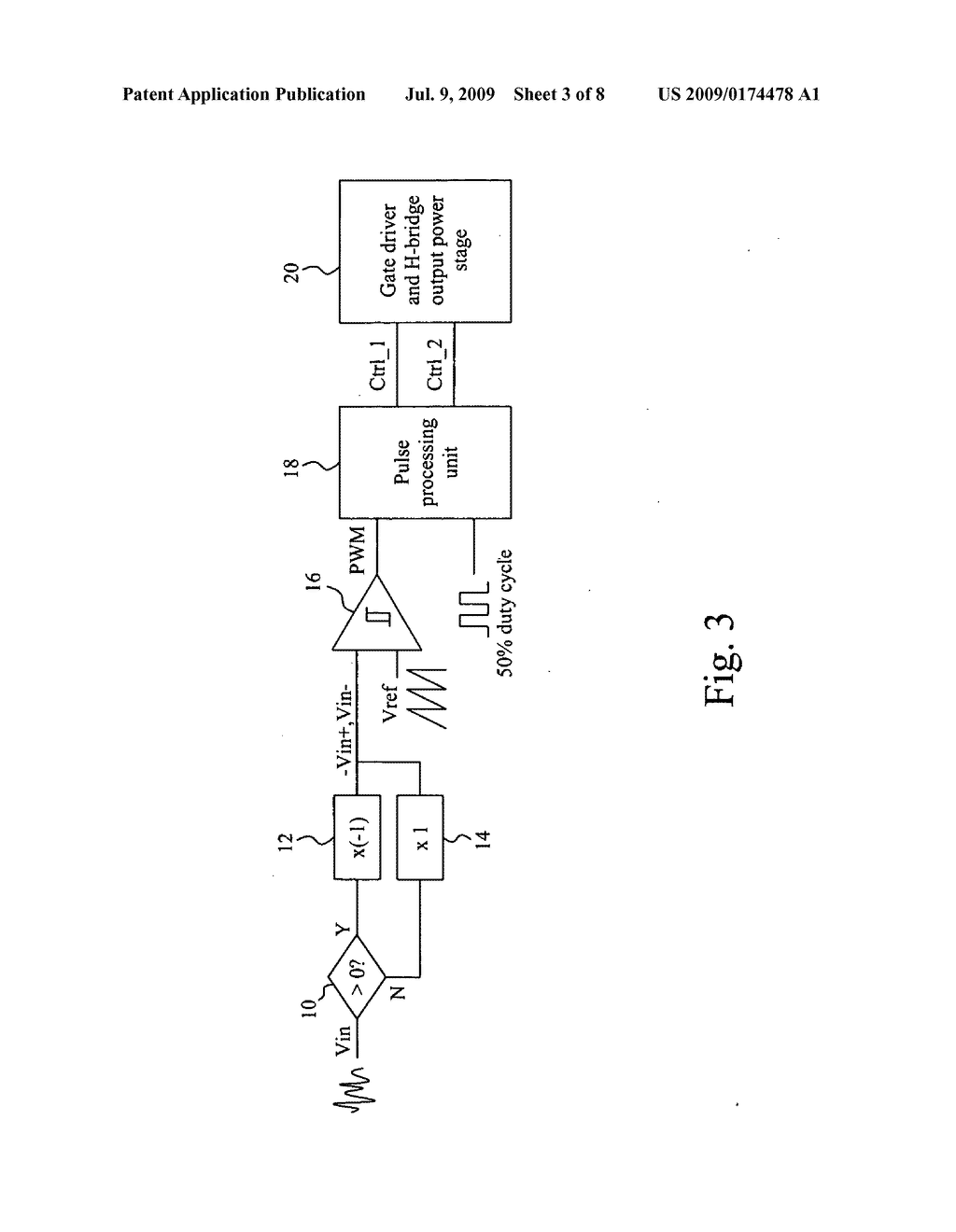 Circuit and method for generating a PWM control signal for a class-D amplifier - diagram, schematic, and image 04