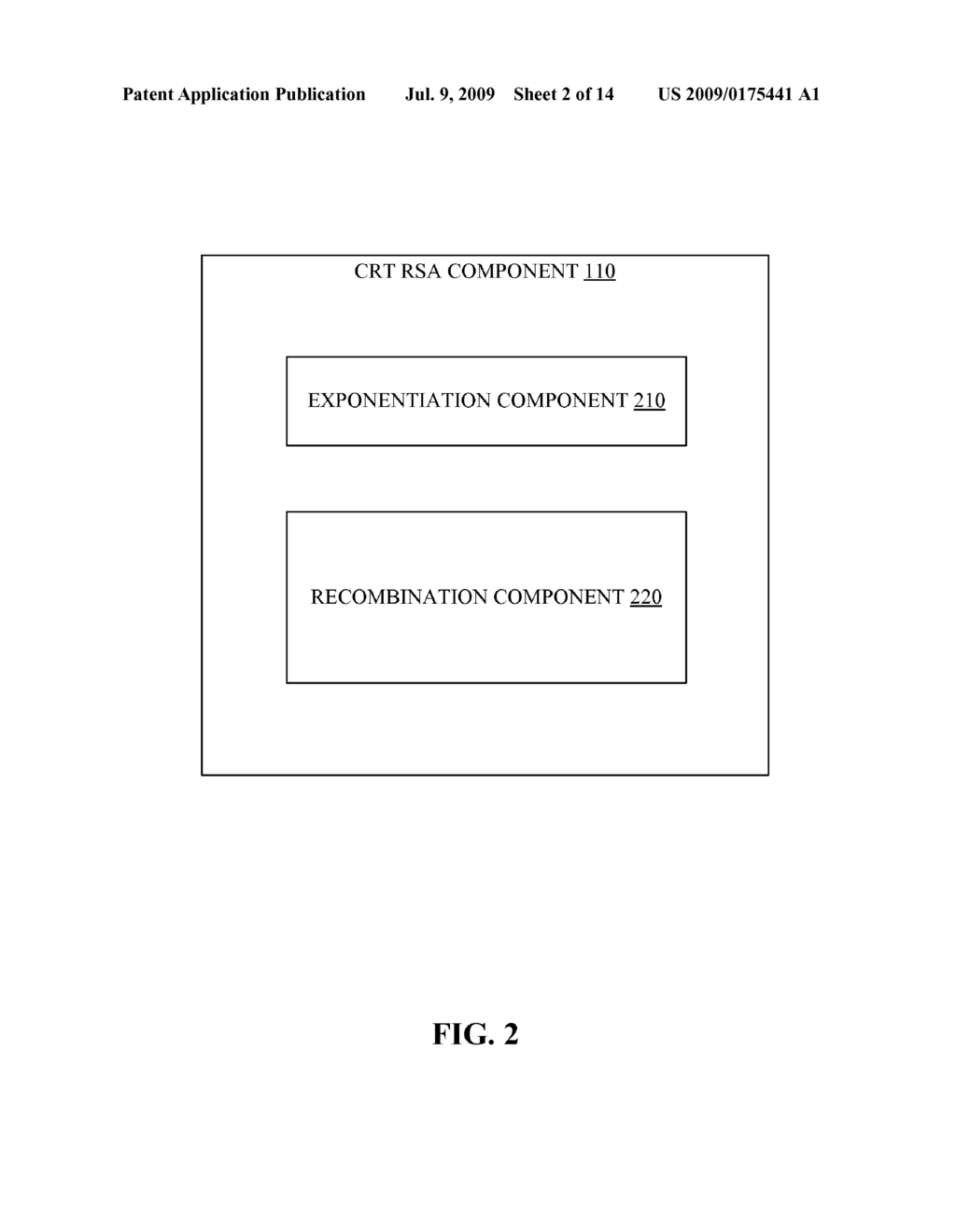METHOD FOR PROTECTING DATA AGAINST DIFFERNTIAL FAULT ANALYSIS INVOLVED IN RIVEST, SHAMIR, AND ADLEMAN CRYPTOGRAPHY USING THE CHINESE REMAINDER THEOREM - diagram, schematic, and image 03