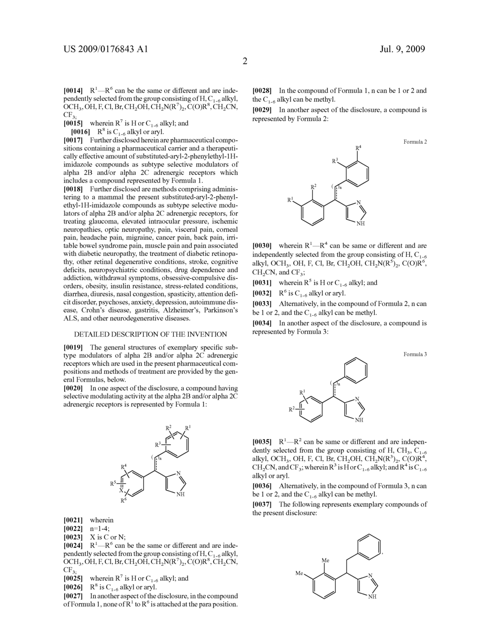 SUBSTITUTED-ARYL-2-PHENYLETHYL-1H-IMIDAZOLE COMPOUNDS AS SUBTYPE SELECTIVE MODULATORS OF ALPHA 2B AND/OR ALPHA 2C ADRENERGIC RECEPTORS - diagram, schematic, and image 03
