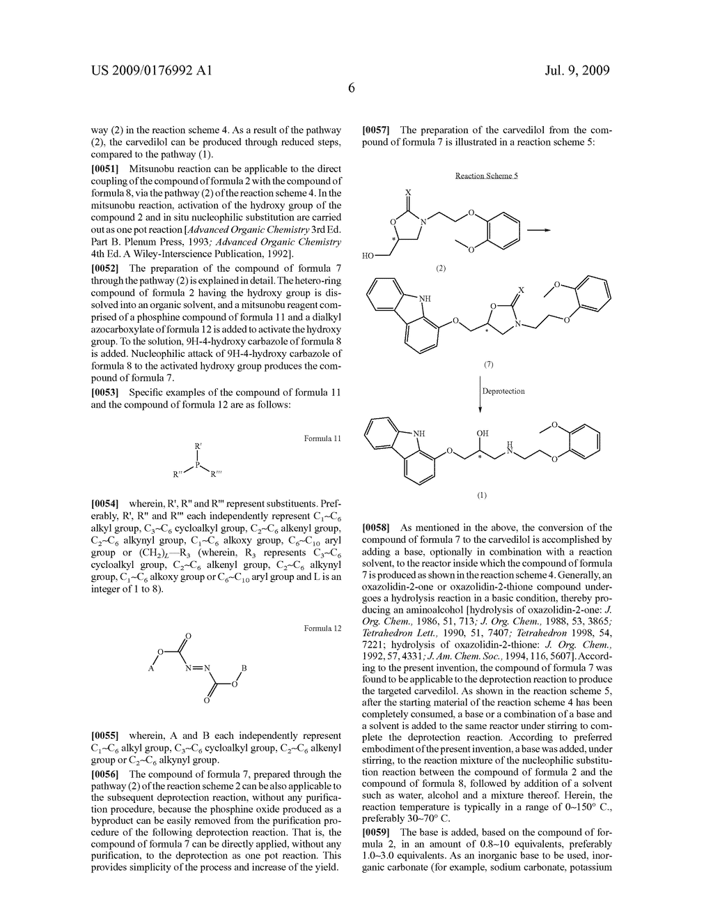 PROCESS FOR THE PREPARATION OF HIGHLY OPTICAL PURE CARVEDILOL - diagram, schematic, and image 07