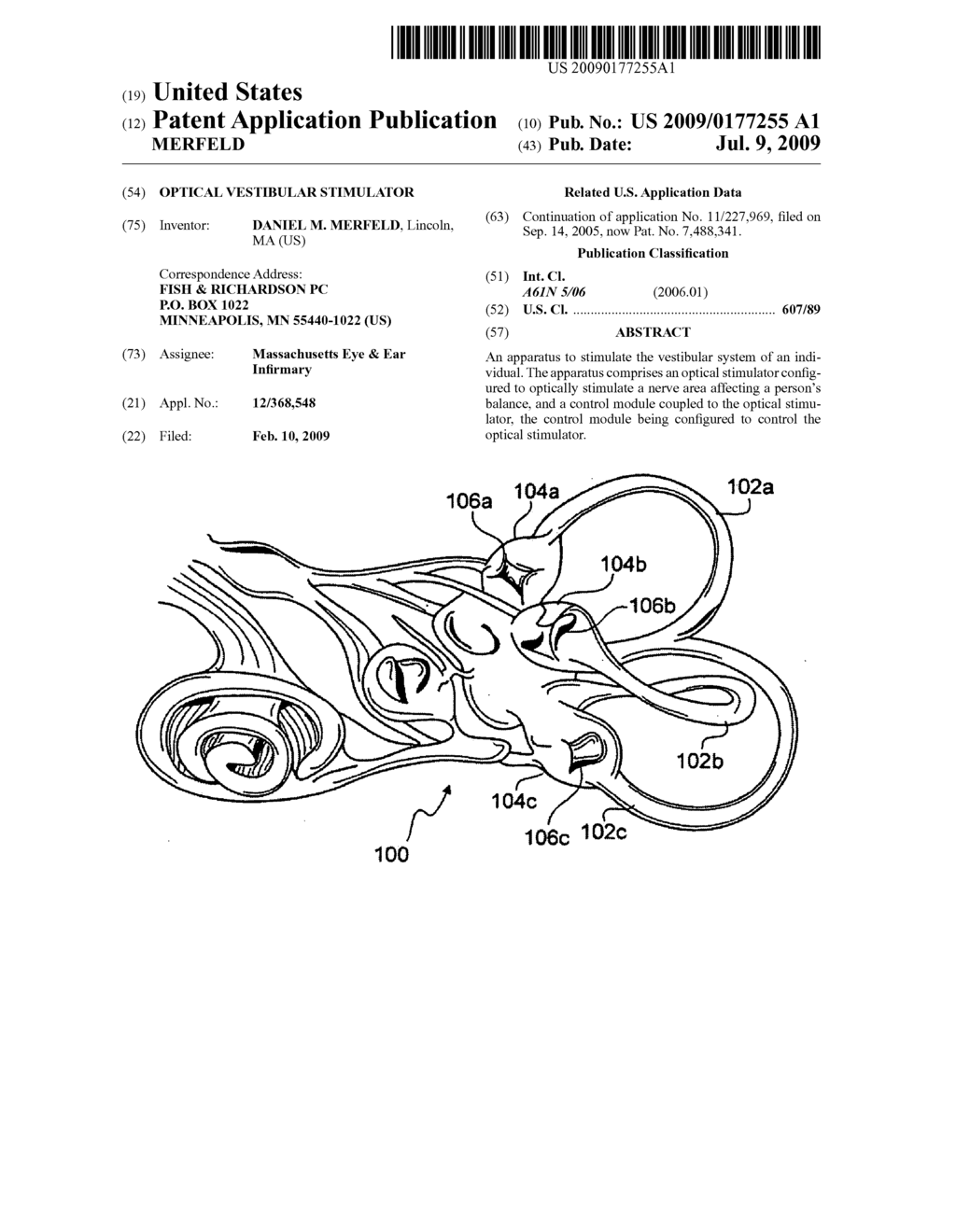 OPTICAL VESTIBULAR STIMULATOR - diagram, schematic, and image 01