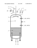 Pressure in line degassing process in water treatment diagram and image