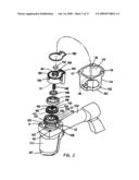 Adjustable exhaust assembly for pneumatic fastener diagram and image