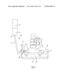 Buffering device for brake mechanism for adjusting pressure on wheels diagram and image