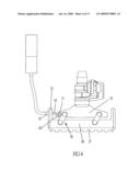 Buffering device for brake mechanism for adjusting pressure on wheels diagram and image