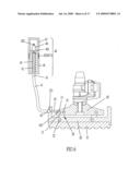 Buffering device for brake mechanism for adjusting pressure on wheels diagram and image