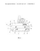 Buffering device for brake mechanism for adjusting pressure on wheels diagram and image