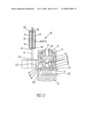 Buffering device for brake mechanism for adjusting pressure on wheels diagram and image