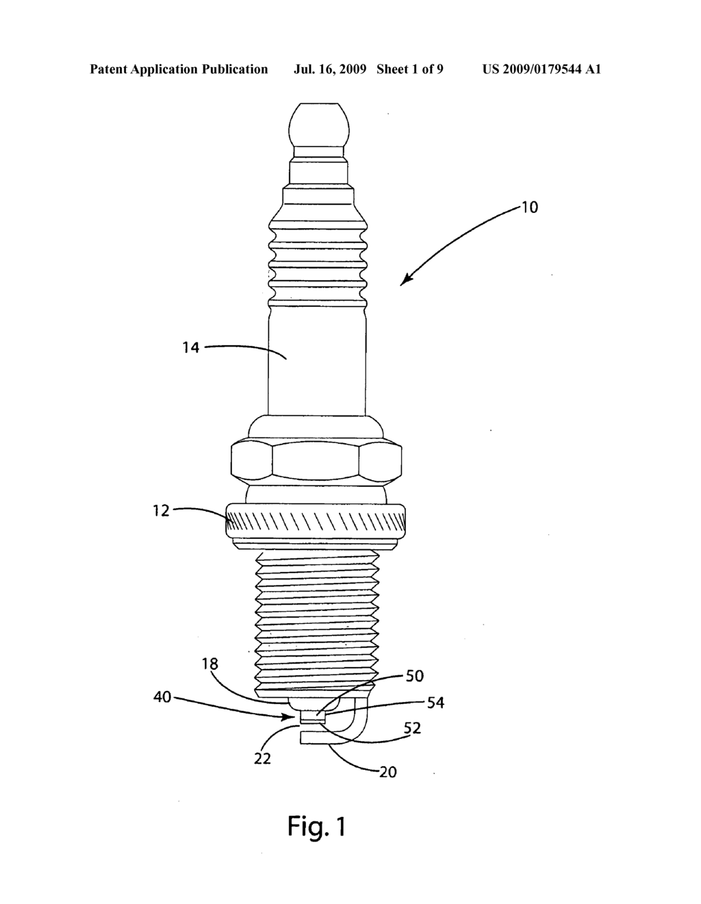 Spark Plug With Multi-Layer Firing Tip - diagram, schematic, and image 02