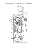 Image forming device, toner cartridge, developer cartridge, and image bearing member cartridge diagram and image