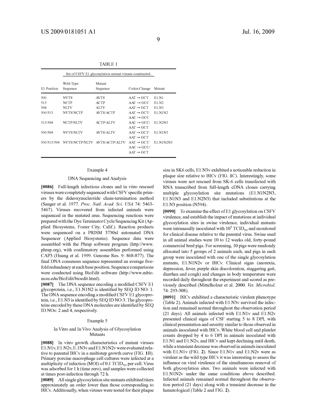 N-linked glycosylation alteration in E1 glycoprotein of classical swine fever virus and novel classical swine fever virus vaccine - diagram, schematic, and image 16