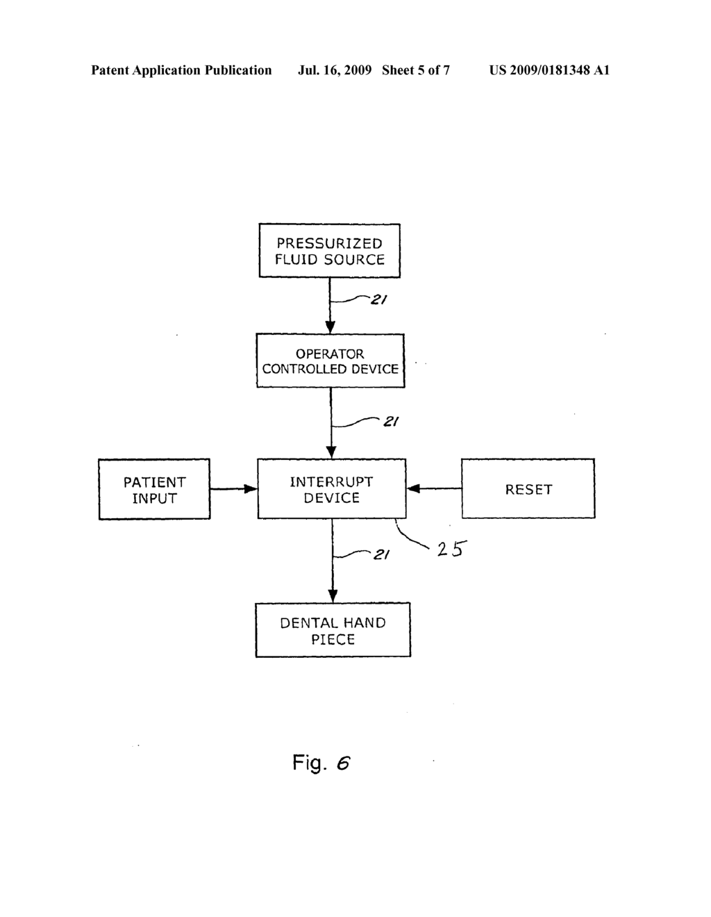 DENTAL PATIENT ANXIETY AND PAIN MANAGEMENT SYSTEM INCLUDING ISOLATED HAND PIECE INTERRUPT AND RESET - diagram, schematic, and image 06