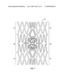 STENT WITH SELF-DEPLOYABLE PORTION HAVING WINGS OF DIFFERENT LENGTHS diagram and image