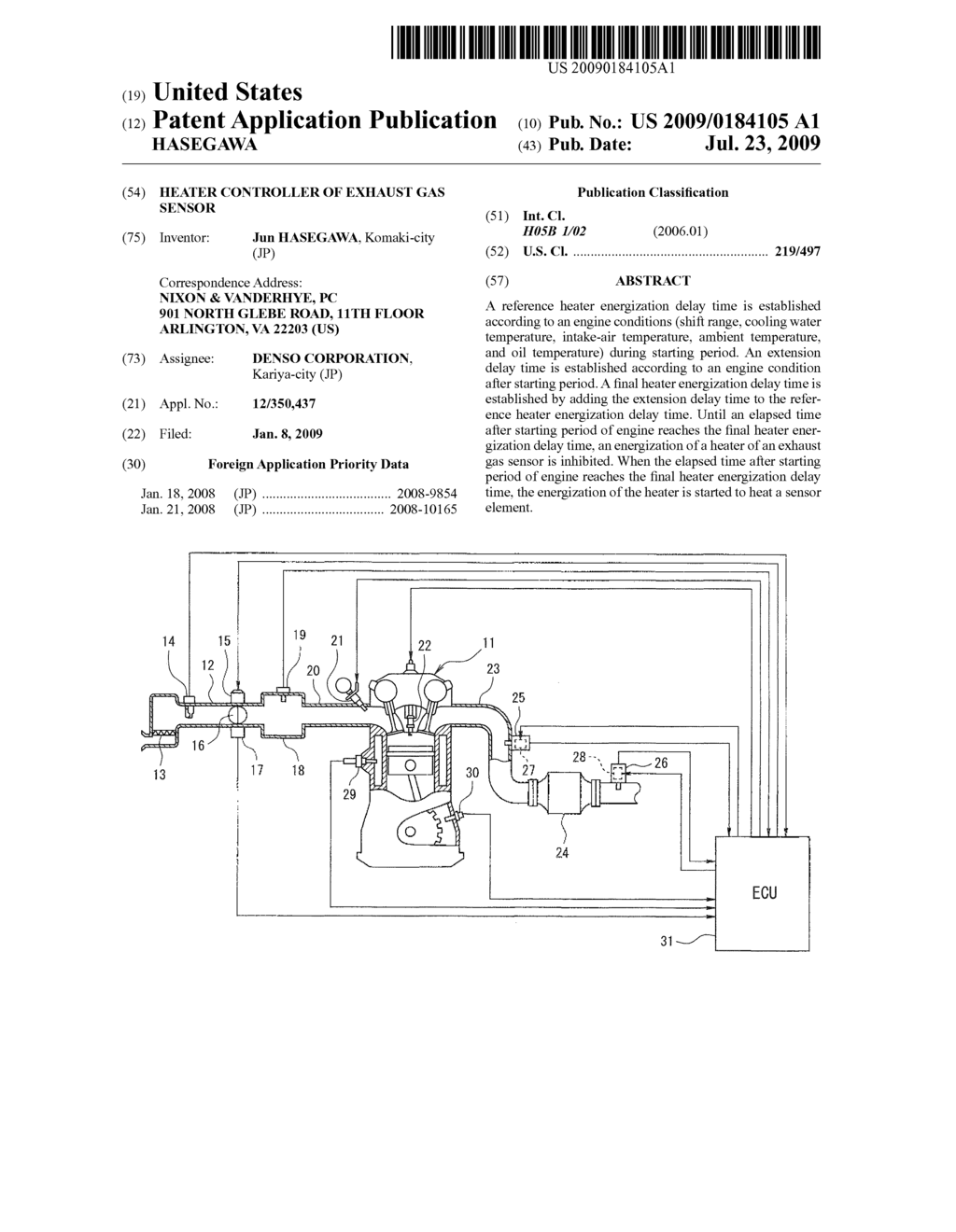 HEATER CONTROLLER OF EXHAUST GAS SENSOR - diagram, schematic, and image 01