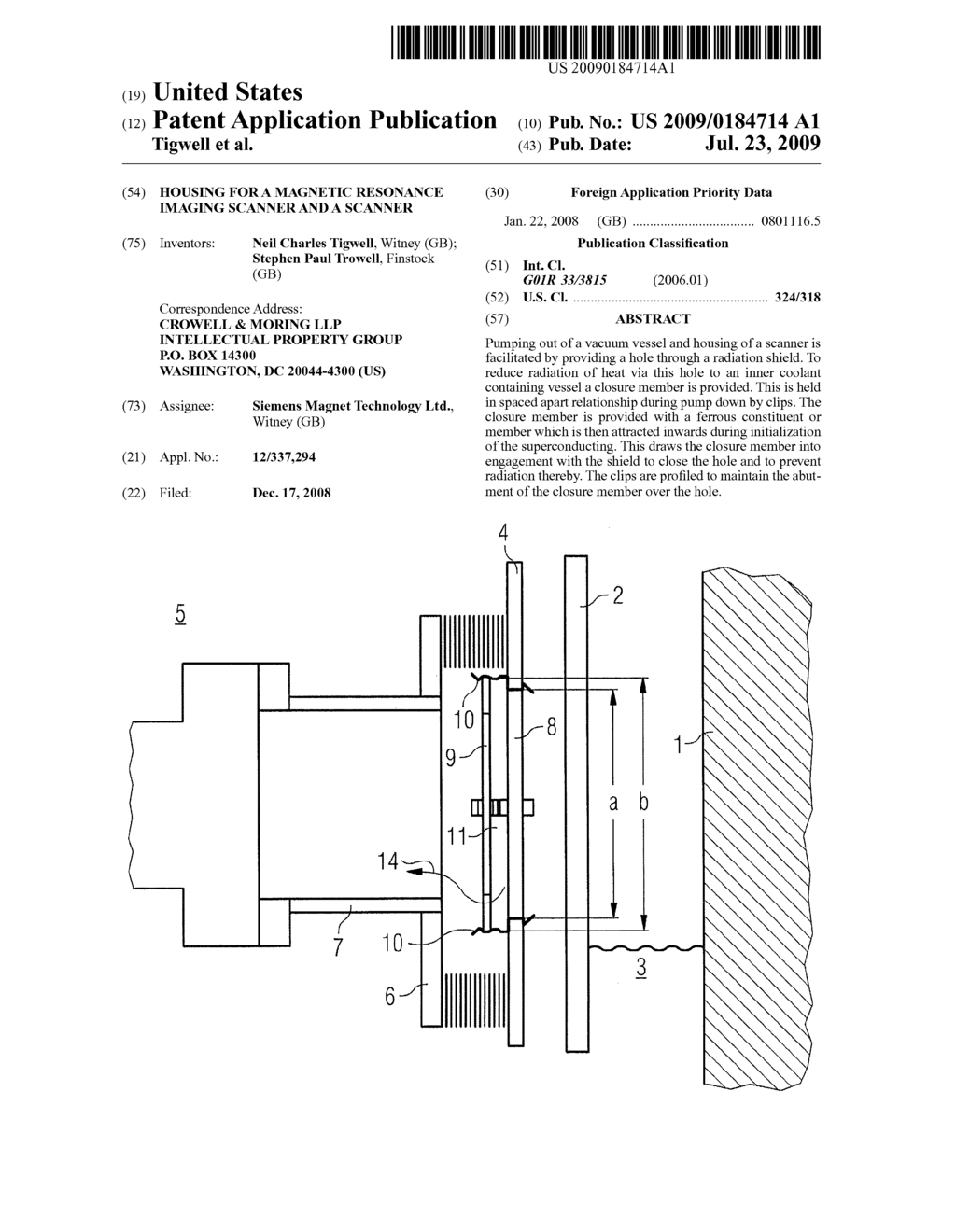 HOUSING FOR A MAGNETIC RESONANCE IMAGING SCANNER AND A SCANNER - diagram, schematic, and image 01