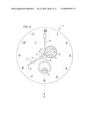 ONE-MOVEMENT BALANCED HANDS CLOCK diagram and image