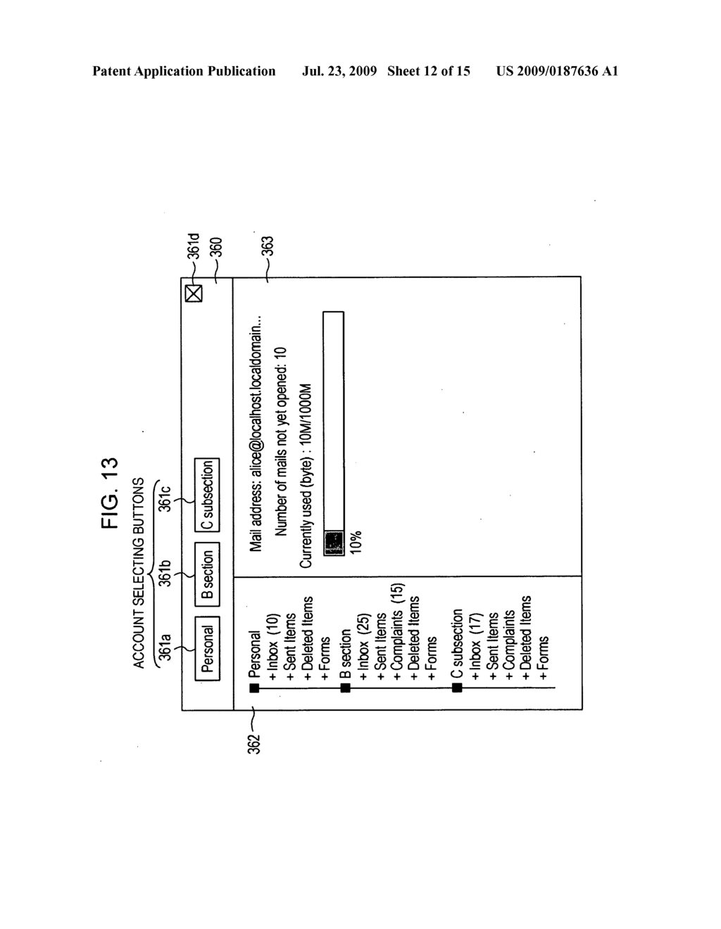 MAIL SENDING AND RECEIVING APPARATUS AND MAIL SENDING AND RECEIVING SYSTEM - diagram, schematic, and image 13