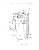 Drinking Cup Having Multiple Compartments and Straw Holder diagram and image