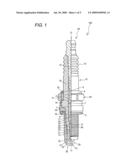 METHOD OF PRODUCING SPARK PLUG, AND SPARK PLUG diagram and image