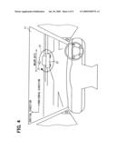 Automotive display device showing virtual image spot encircling front obstacle diagram and image