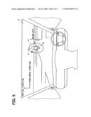 Automotive display device showing virtual image spot encircling front obstacle diagram and image