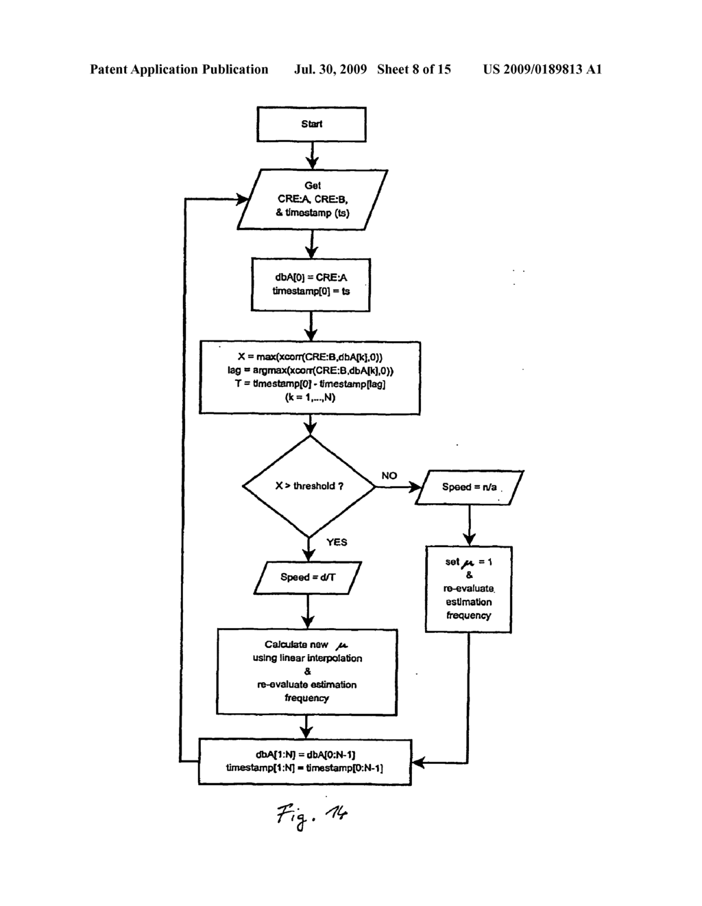 METHOD AND DEVICE FOR DETERMINING THE SPEED OF A MOVING ENTITY - diagram, schematic, and image 09