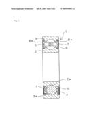 Sealing member for use in rolling bearing and rolling bearing diagram and image