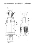 DEVICE FOR FURCATING FIBER OPTIC CABLES diagram and image