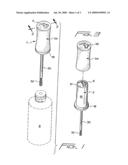 Nail polish container and applicator cap diagram and image