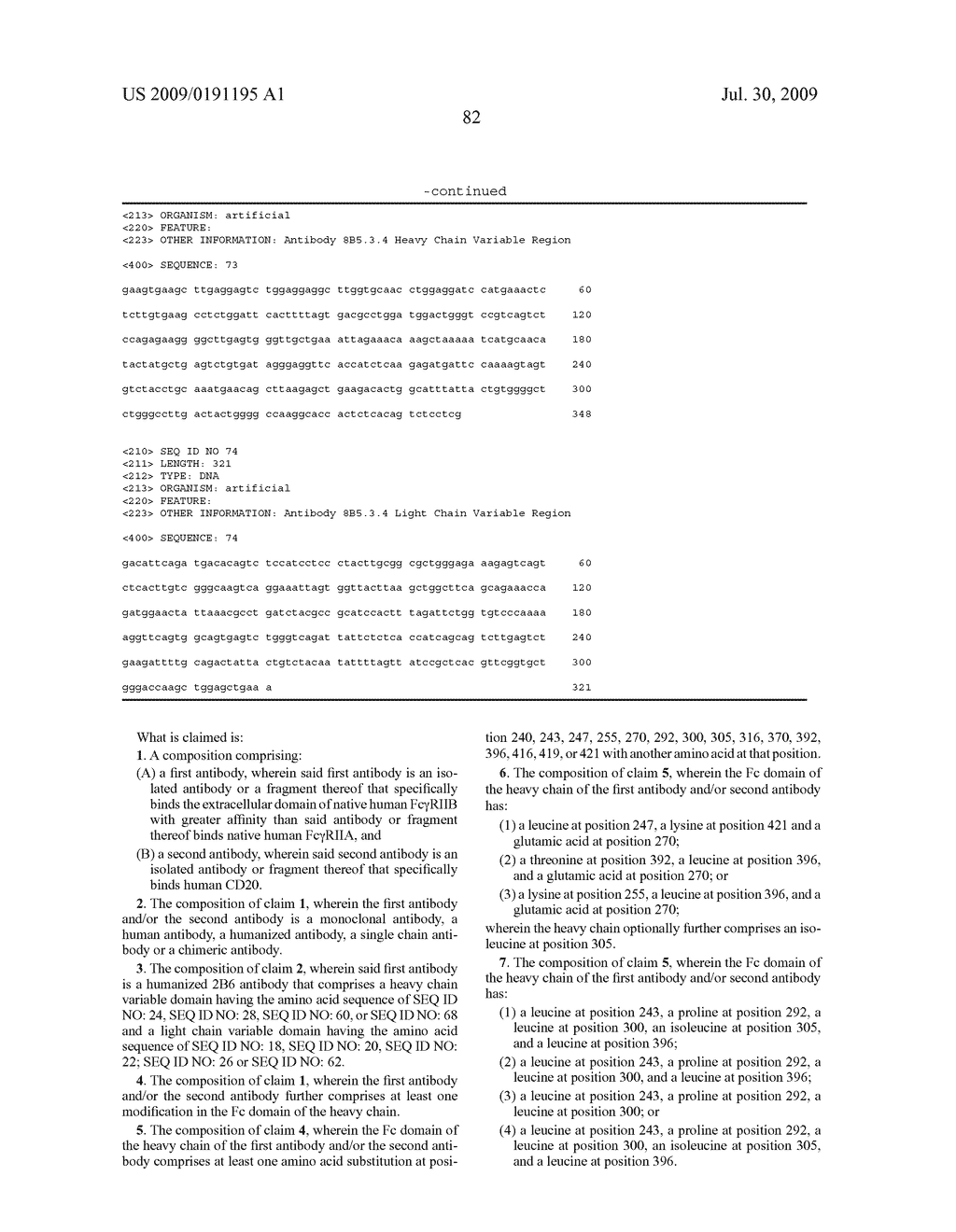 Combination of FcgammaRIIB-Specific Antibodies and CD20-Specific Antibodies and Methods of Use Thereof - diagram, schematic, and image 99