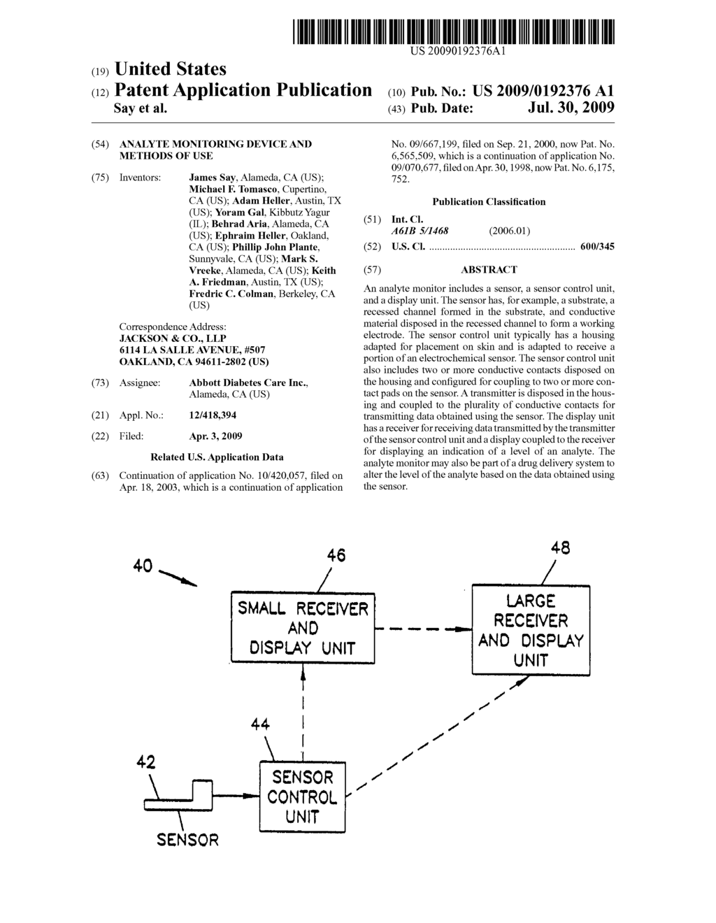 Analyte Monitoring Device and Methods of Use - diagram, schematic, and image 01