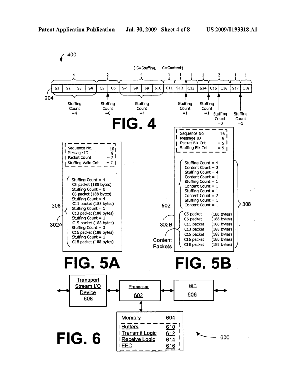 FORWARD ERROR CORRECTION AND INTERLEAVING OF NETWORK FRAMES - diagram, schematic, and image 05