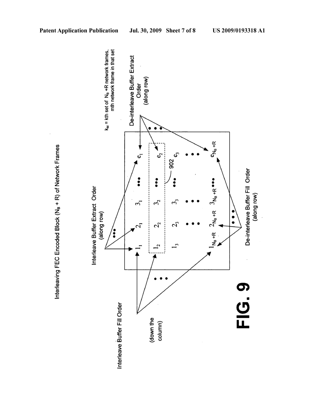 FORWARD ERROR CORRECTION AND INTERLEAVING OF NETWORK FRAMES - diagram, schematic, and image 08