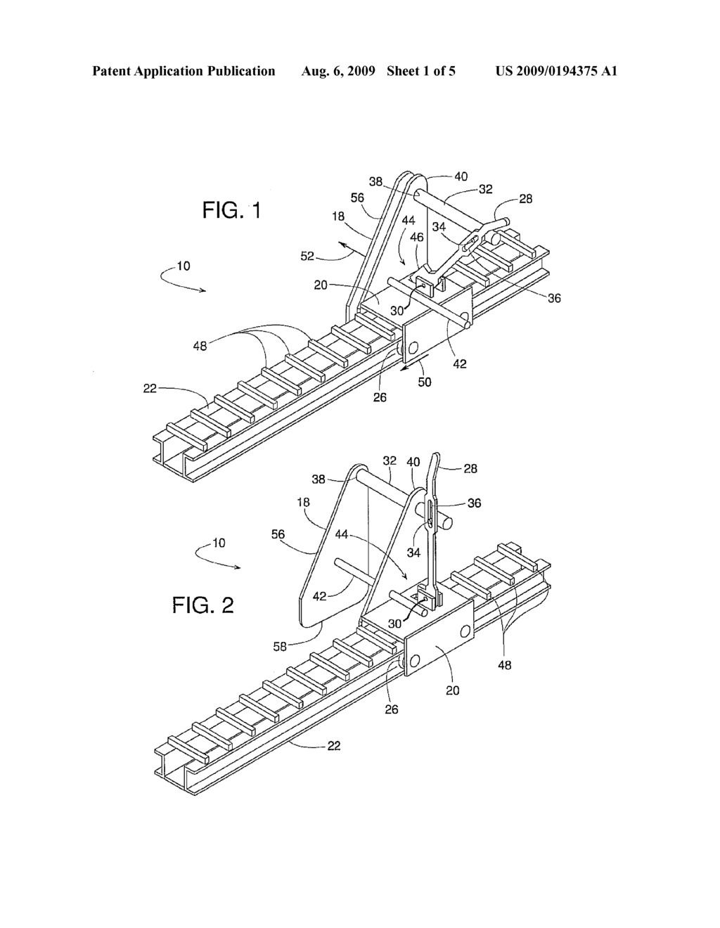 MANUAL WHEEL CHOCKS WITH AUTOMATIC POSITIVE LOCKING - diagram, schematic, and image 02