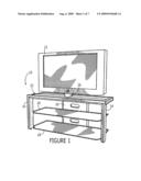Base lock television stand diagram and image