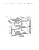 Base lock television stand diagram and image