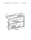 Base lock television stand diagram and image