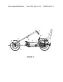 Multifuctional transport frame for the convertible assembly of various child transport devices or vehicles diagram and image