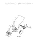 Multifuctional transport frame for the convertible assembly of various child transport devices or vehicles diagram and image