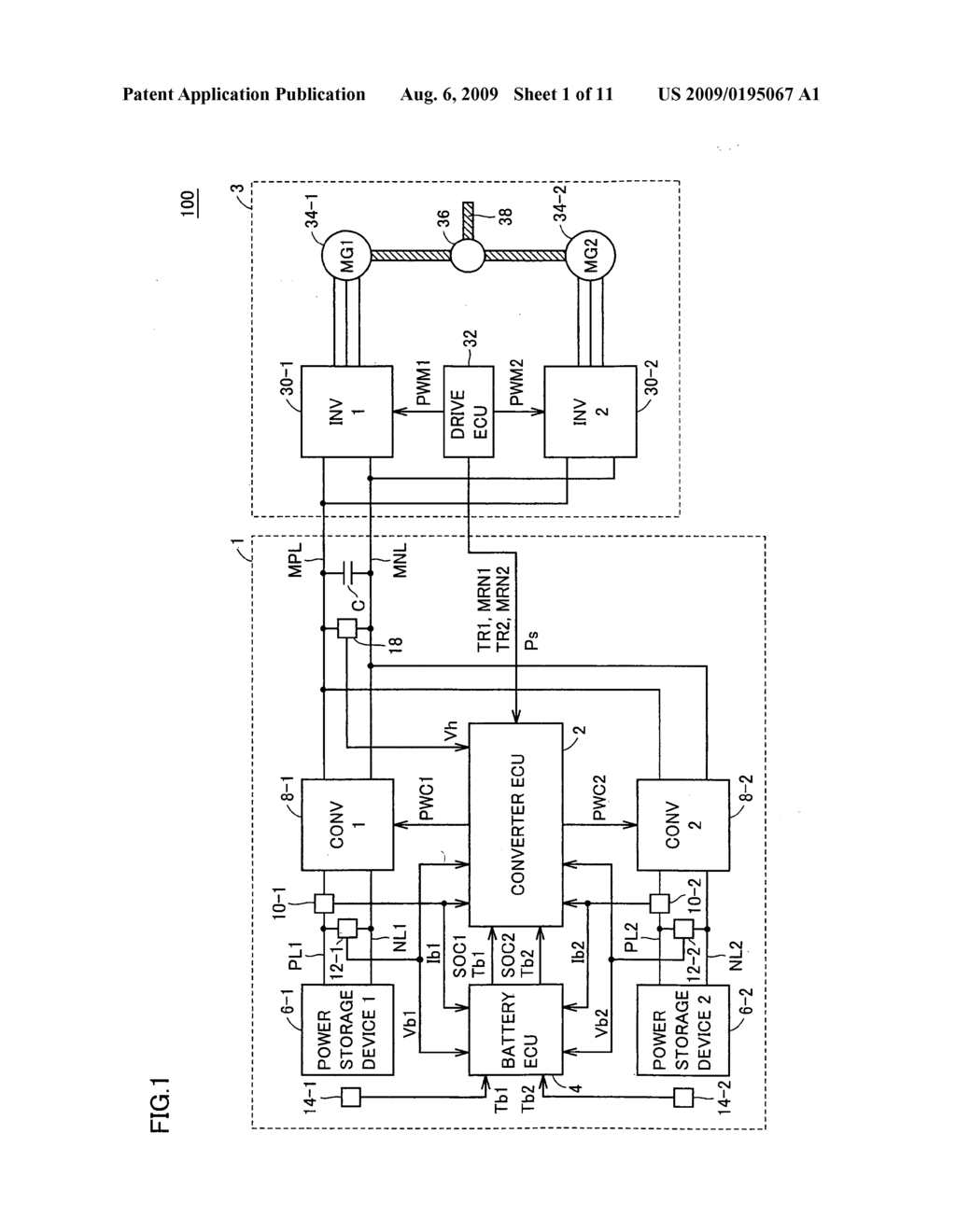 POWER SUPPLY SYSTEM, VEHICLE WITH THE SAME, TEMPERATURE INCREASE CONTROL METHOD FOR POWER STORAGE DEVICE AND COMPUTER-READABLE RECORDING MEDIUM BEARING PROGRAM FOR CAUSING COMPUTER TO EXECUTE TEMPERATURE INCREASE CONTROL OF POWER STORAGE DEVICE - diagram, schematic, and image 02