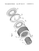 ELECTRIC SUBMERSIBLE PUMP (ESP) HAVING A MOTOR WITH MECHANICALLY LOCKED STATOR LAMINATIONS diagram and image