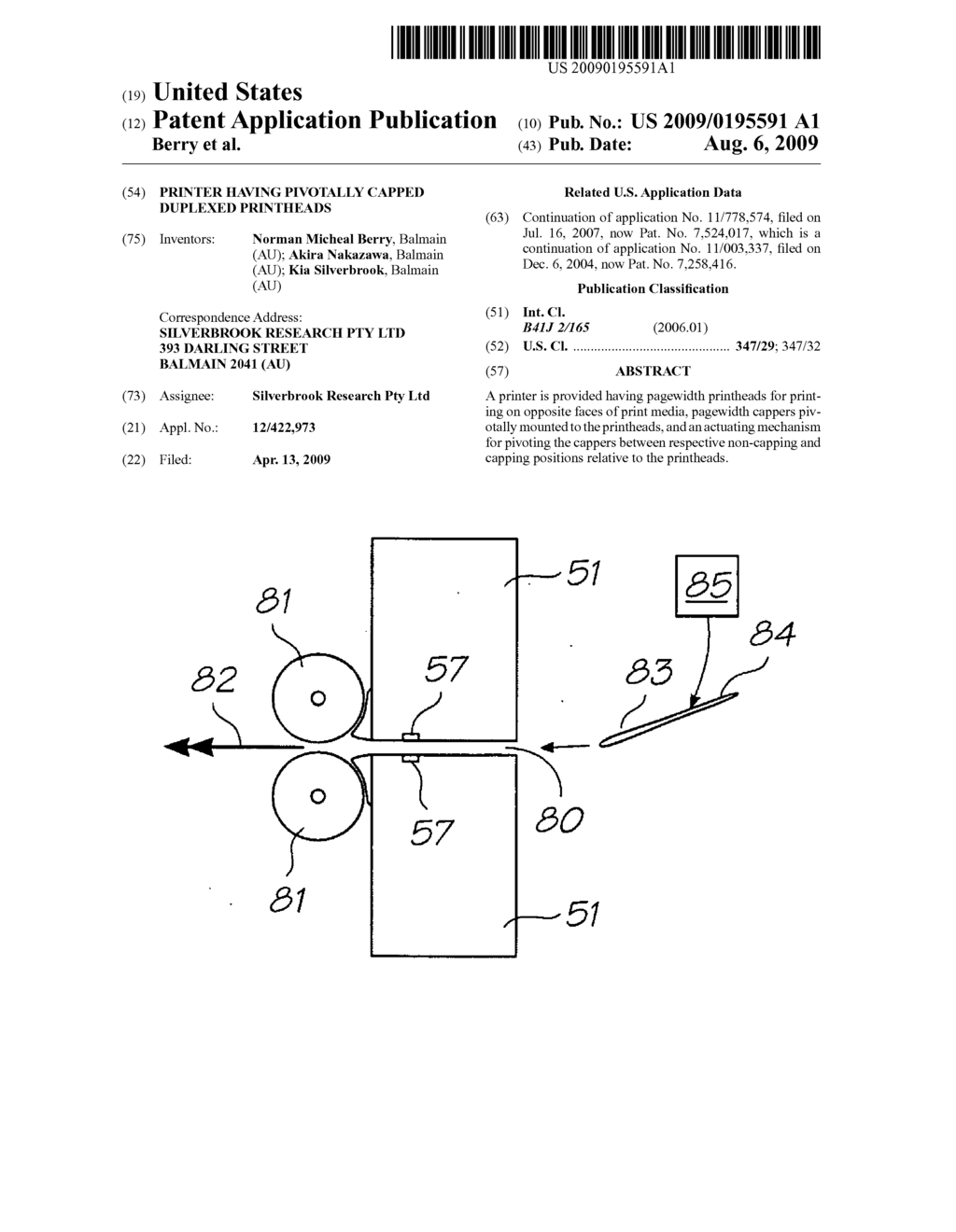 Printer Having Pivotally Capped Duplexed Printheads - diagram, schematic, and image 01