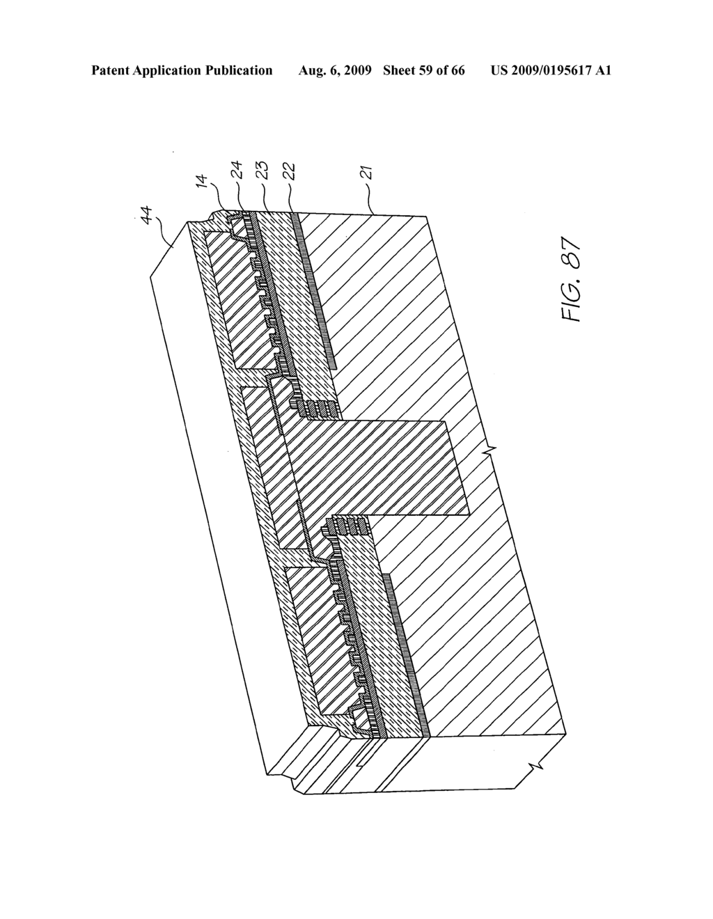 INKJET PRINTHEAD INTEGRATED CIRCUIT WITH SUSPENDED HEATER ELEMENT SPACED FROM CHAMBER WALLS - diagram, schematic, and image 60