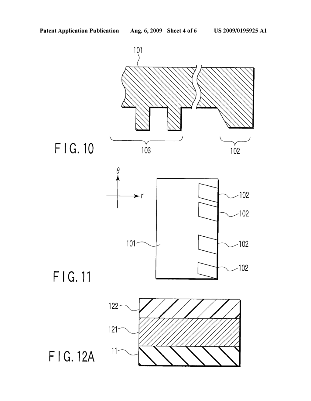 PATTERNED MAGNETIC RECORDING MEDIA, STAMPER FOR MANUFACTURE OF PATTERNED MAGNETIC RECORDING MEDIA, METHOD OF MANUFACTURING PATTERNED MAGNETIC RECORDING MEDIA, AND MAGNETIC RECORDING/REPRODUCTION APPARATUS - diagram, schematic, and image 05