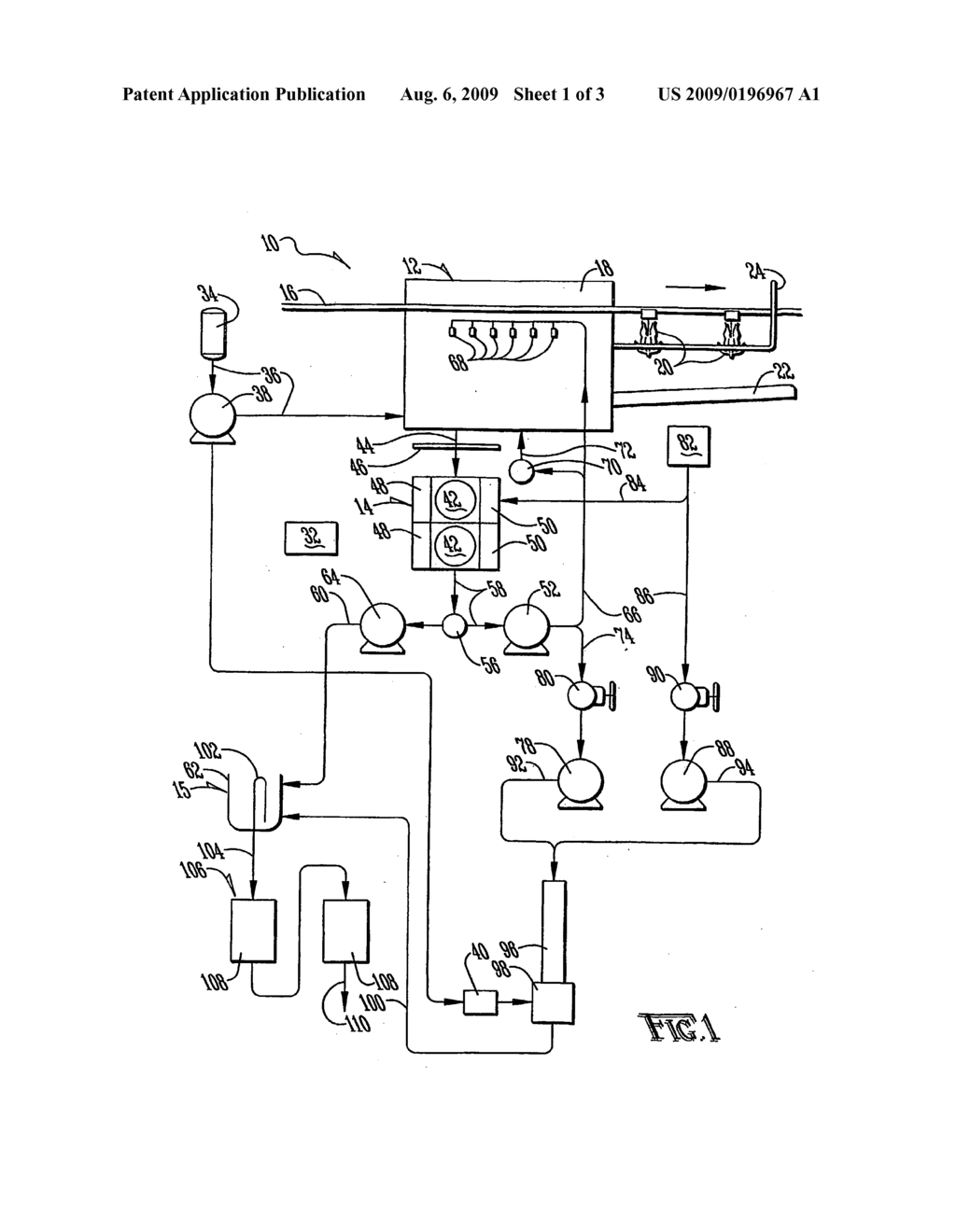 Application System With Recycle and Related Use of Antimicrobial Quaternary Ammonium Compound - diagram, schematic, and image 02