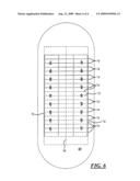 METHOD AND APPARATUS FOR PRE-FABRICATING A SYNTHETIC SPORTS FIELD diagram and image